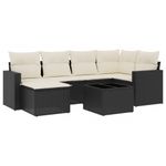 Casa si Gradina - Gradina si terasa - Mobilier exterior - Canapele si fotolii gradina - Set canapele de gradina cu perne, 7 piese, negru, poliratan - Infinity.ro