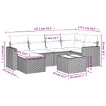 Casa si Gradina - Gradina si terasa - Mobilier exterior - Canapele si fotolii gradina - Set canapele de gradina cu perne, 7 piese, negru, poliratan - Infinity.ro