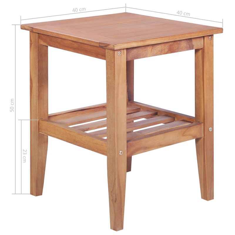 Casa si Gradina - Mobilier - Mese si birouri - Masute de cafea - Masuta de cafea, 40 x 40 x 50 cm, lemn masiv de tec, patrata - Infinity.ro