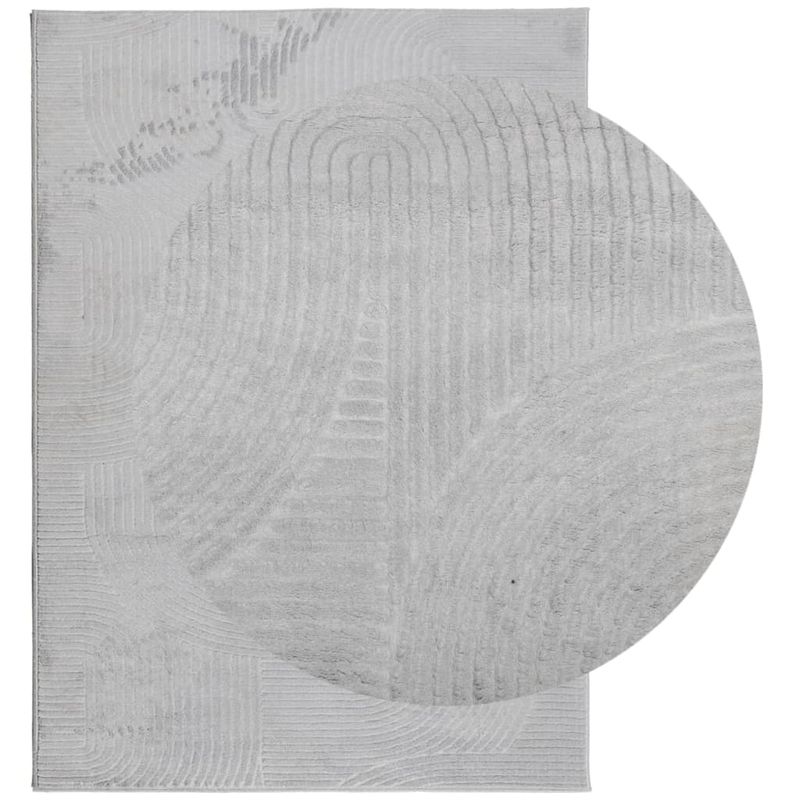 Casa si Gradina - Textile si covoare - Covoare - Covoare casa - Covor "IZA" aspect scandinav, cu fire scurte, gri, 240x340 cm - Infinity.ro