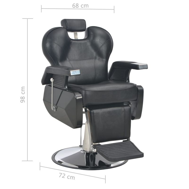 Casa si Gradina - Mobilier - Scaune si fotolii - Scaune - Scaun frizer, negru, 72 x 68 x 98 cm, piele ecologica - Infinity.ro