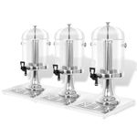 Casa si Gradina - Mobilier - Organizare si depozitare - Dozatoare/dispensere de apa - Dozator triplu de suc, otel inoxidabil, 3 x 8 L - Infinity.ro