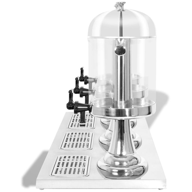 Casa si Gradina - Mobilier - Organizare si depozitare - Dozatoare/dispensere de apa - Dozator triplu de suc, otel inoxidabil, 3 x 8 L - Infinity.ro