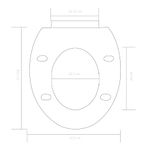Casa si Gradina - Sanitare - Obiecte sanitare - Vase de toaleta - Capac WC cu inchidere silentioasa, eliberare rapida, alb, mărime 45.5x37.5 cm - Infinity.ro