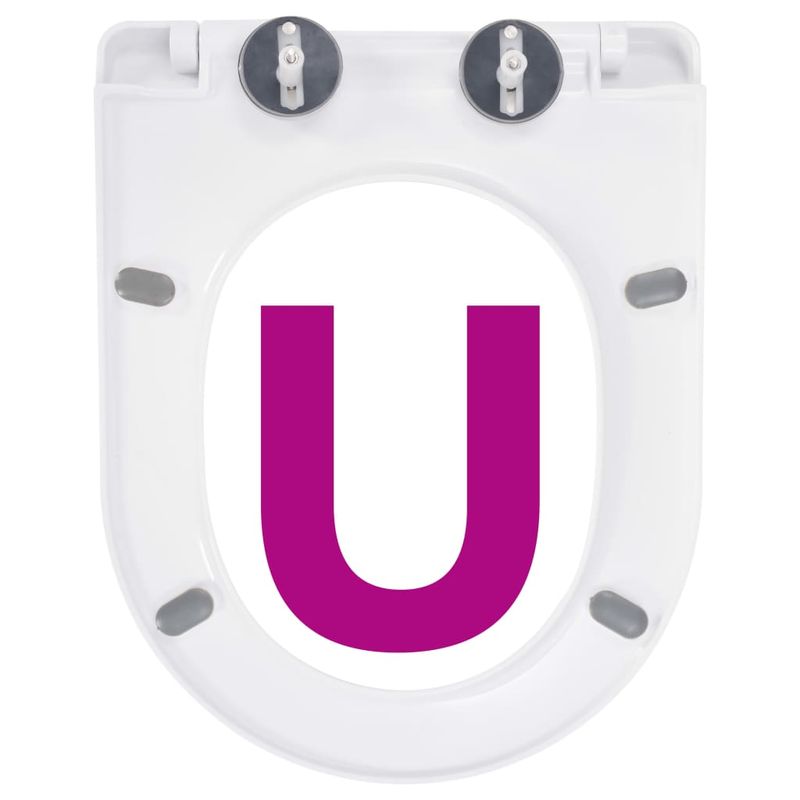 Casa si Gradina - Sanitare - Obiecte sanitare - Vase de toaleta - Capac WC cu inchidere silentioasa, eliberare rapida, alb, mărime 46x36.5 cm(110 - 170 mm) - Infinity.ro