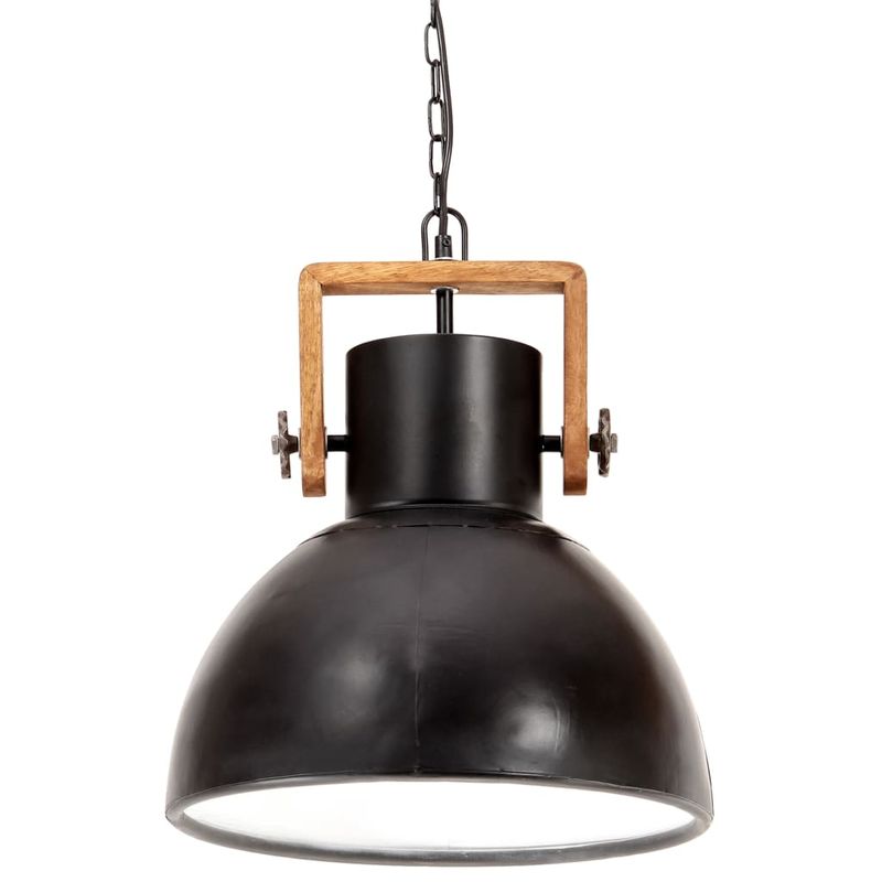 Casa si Gradina - Corpuri si surse de iluminat - Veioze si lampi - Lampi de veghe - Lampa suspendata industriala, negru, 40 cm, 25 W, rotund, E27 - Infinity.ro