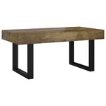 Casa si Gradina - Mobilier - Mese si birouri - Masute de cafea - Masuta de cafea, maro inchis & negru, 90x45x40 cm, MDF si fier - Infinity.ro