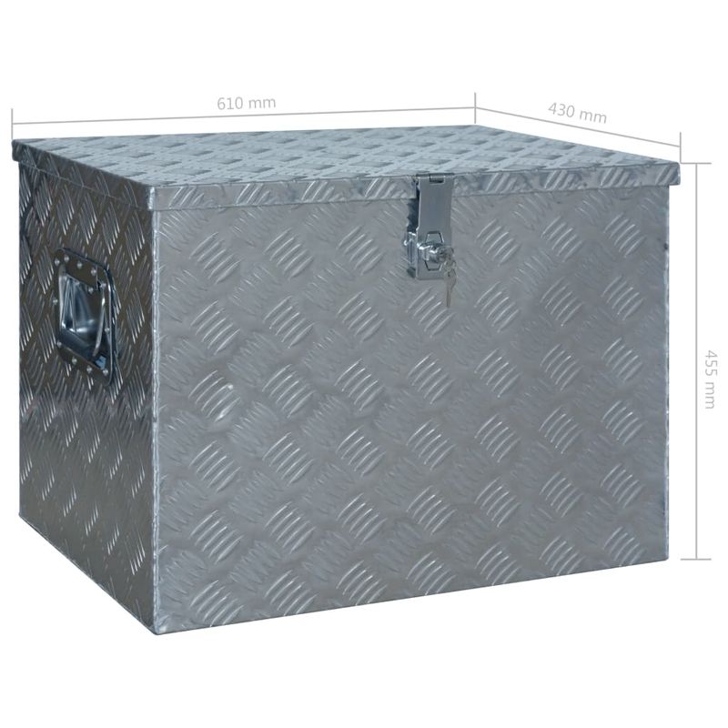 Casa si Gradina - Constructii - Depozitare, transport si protectie - Organizatoare si cutii scule - Lada din aluminiu, 610 x 430 x 455 cm, argintiu - Infinity.ro