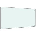 Casa si Gradina - Sanitare - Chiuveta bucatarie si accesorii - Accesorii chiuvete - Panou antistropi de bucatarie, alb, 80x40 cm, sticla securizata - Infinity.ro