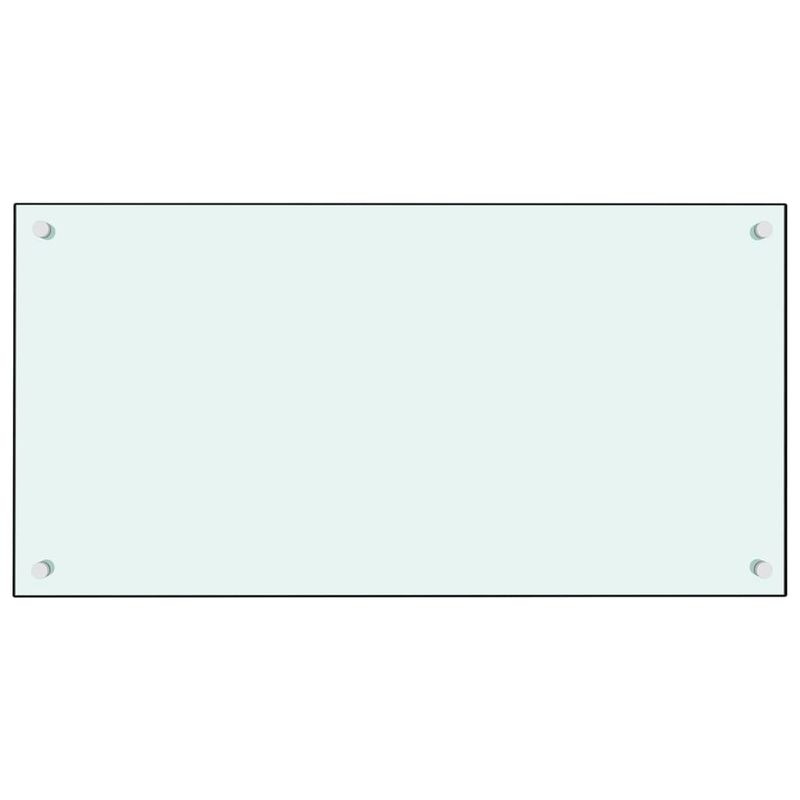 Casa si Gradina - Sanitare - Chiuveta bucatarie si accesorii - Accesorii chiuvete - Panou antistropi de bucatarie, alb, 80x40 cm, sticla securizata - Infinity.ro