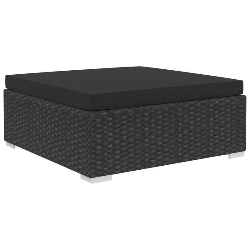 Casa si Gradina - Gradina si terasa - Mobilier exterior - Seturi mobila gradina - Set mobilier de gradina cu perne, 6 piese, negru, poliratan - Infinity.ro