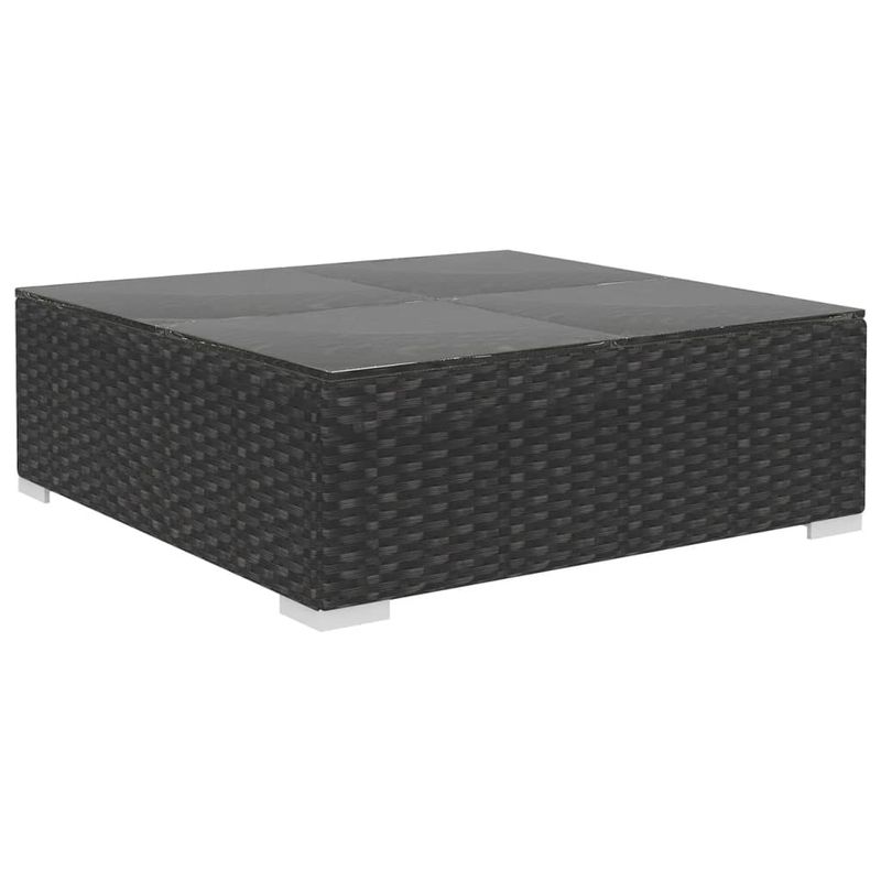 Casa si Gradina - Gradina si terasa - Mobilier exterior - Seturi mobila gradina - Set mobilier de gradina cu perne, 6 piese, negru, poliratan - Infinity.ro