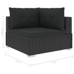Casa si Gradina - Gradina si terasa - Mobilier exterior - Seturi mobila gradina - Set mobilier de gradina cu perne, 6 piese, negru, poliratan - Infinity.ro