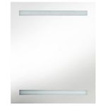 Casa si Gradina - Mobilier - Mobilier baie - Corpuri baie - Dulap de baie cu oglinda si LED, gri beton, 50x14x60 cm - Infinity.ro