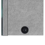 Casa si Gradina - Mobilier - Mobilier baie - Corpuri baie - Dulap de baie cu oglinda si LED, gri beton, 50x14x60 cm - Infinity.ro