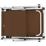 Casa si Gradina - Gradina si terasa - Mobilier exterior - Scaune si sezlonguri gradina - Sezlonguri pliabile cu acoperis 2 buc. maro, aluminiu&textilena - Infinity.ro