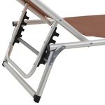 Casa si Gradina - Gradina si terasa - Mobilier exterior - Scaune si sezlonguri gradina - Sezlonguri pliabile cu acoperis 2 buc. maro, aluminiu&textilena - Infinity.ro