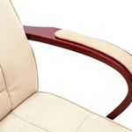 Casa si Gradina/Mobilier/Scaune si fotolii/Scaune - Scaun de birou, crem, piele naturala - Infinity.ro
