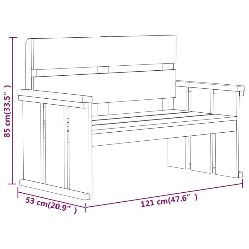 Casa si Gradina - Gradina si terasa - Mobilier exterior - Seturi mobila gradina - Set mobilier de gradina, 3 piese, lemn de pin tratat - Infinity.ro