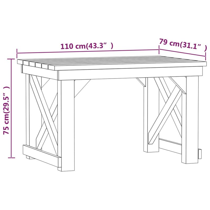 Casa si Gradina - Gradina si terasa - Mobilier exterior - Seturi mobila gradina - Set mobilier de gradina, 3 piese, lemn de pin tratat - Infinity.ro