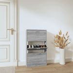 Casa si Gradina - Mobilier - Organizare si depozitare - Organizator incaltaminte - Pantofar, gri sonoma, 59x17x108 cm, lemn prelucrat - Infinity.ro