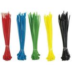 Casa si Gradina - Constructii - Feronerie si accesorii - Suruburi, dibluri si accesorii uz general - Coliere plastic multicolore, 200 bucati, 150 x 2.5 mm, Strend Pro - Infinity.ro