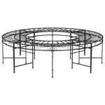 Casa si Gradina - Gradina si terasa - Mobilier exterior - Bancute de gradina - Banca circulara de copac, negru, Ø160 cm, otel - Infinity.ro