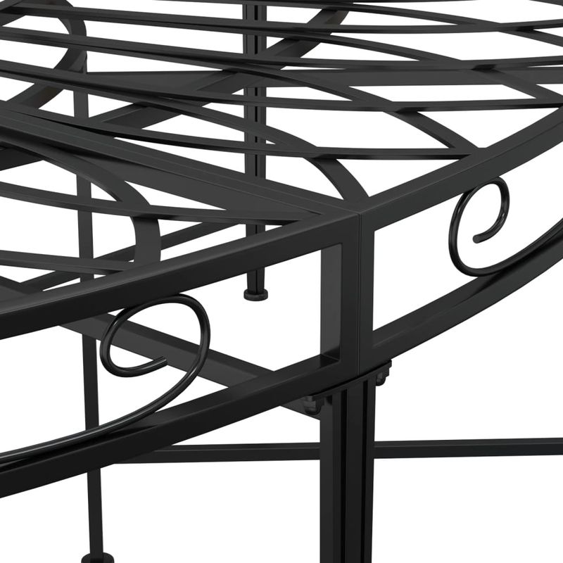 Casa si Gradina - Gradina si terasa - Mobilier exterior - Bancute de gradina - Banca circulara de copac, negru, Ø160 cm, otel - Infinity.ro