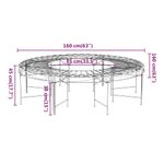 Casa si Gradina - Gradina si terasa - Mobilier exterior - Bancute de gradina - Banca circulara de copac, negru, Ø160 cm, otel - Infinity.ro