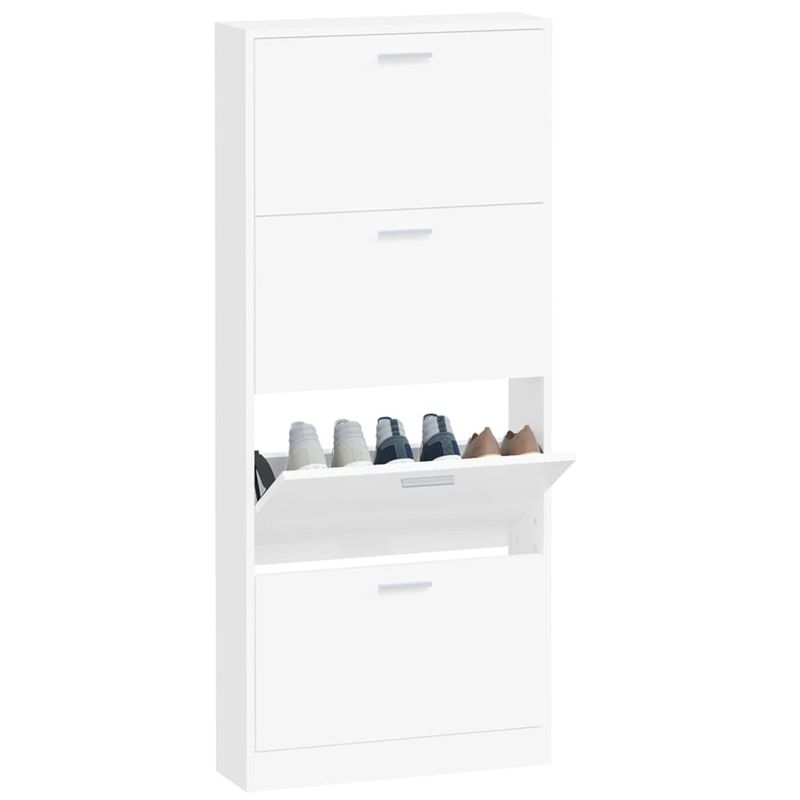 Casa si Gradina - Mobilier - Organizare si depozitare - Organizator incaltaminte - Pantofar, alb, 59x17x150 cm, lemn prelucrat - Infinity.ro