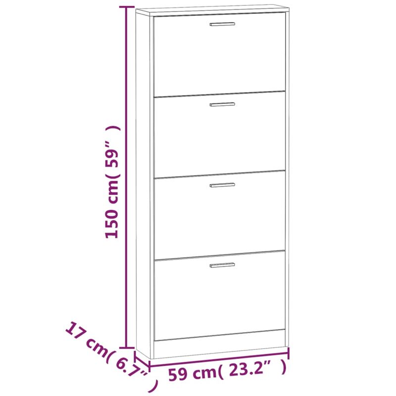 Casa si Gradina - Mobilier - Organizare si depozitare - Organizator incaltaminte - Pantofar, alb, 59x17x150 cm, lemn prelucrat - Infinity.ro