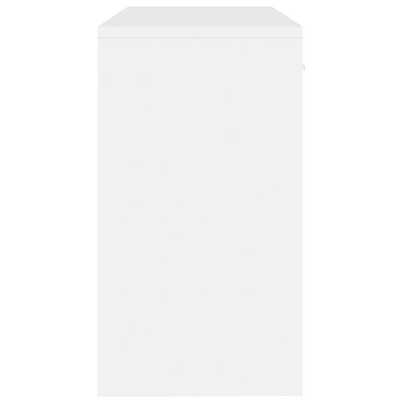 Casa si Gradina - Mobilier - Mese si birouri - Birouri - Birou cu sertar si dulap, alb extralucios, 100x40x73 cm, lemn - Infinity.ro