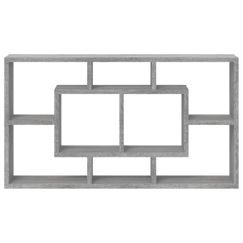 Casa si Gradina - Mobilier - Biblioteci si rafturi - Rafturi - Raft prezentare suspendat pe perete 8 compartimente, gri sonoma - Infinity.ro