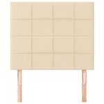 Casa si Gradina - Mobilier - Paturi si accesorii - Accesorii paturi - Tablii de pat, 2 buc, crem, 80x5x78/88 cm, textil - Infinity.ro