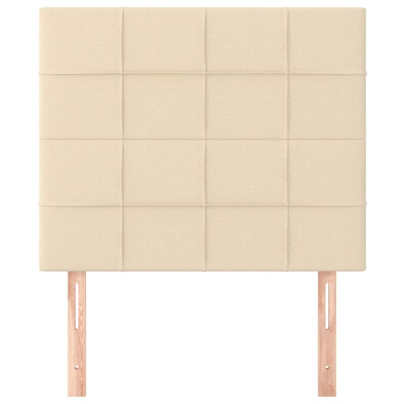 Casa si Gradina - Mobilier - Paturi si accesorii - Accesorii paturi - Tablii de pat, 2 buc, crem, 80x5x78/88 cm, textil - Infinity.ro