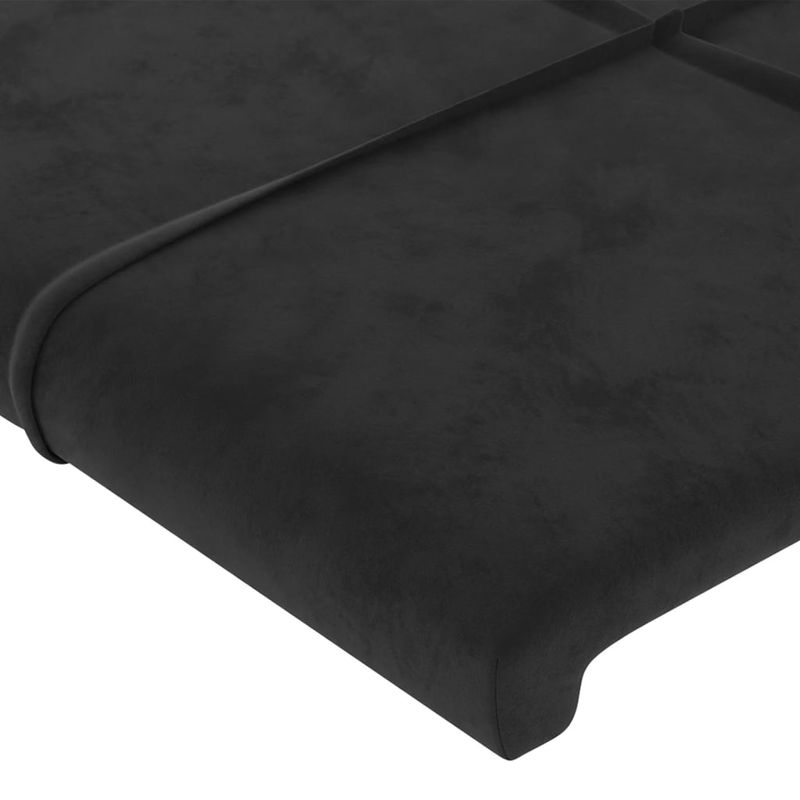 Casa si Gradina - Mobilier - Paturi si accesorii - Accesorii paturi - Tablii de pat, 2 buc, negru, 90x5x78/88 cm, catifea - Infinity.ro