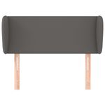 Casa si Gradina - Mobilier - Paturi si accesorii - Accesorii paturi - Tablie de pat cu aripioare gri 93x23x78/88 cm piele ecologica - Infinity.ro