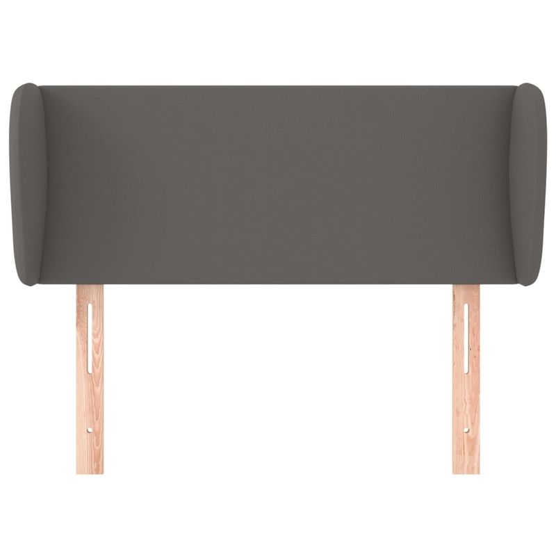 Casa si Gradina - Mobilier - Paturi si accesorii - Accesorii paturi - Tablie de pat cu aripioare gri 93x23x78/88 cm piele ecologica - Infinity.ro