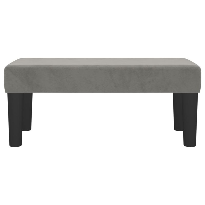 Casa si Gradina - Mobilier - Canapele si coltare - Banchete - Banca, gri deschis, 70x30x30 cm, catifea - Infinity.ro