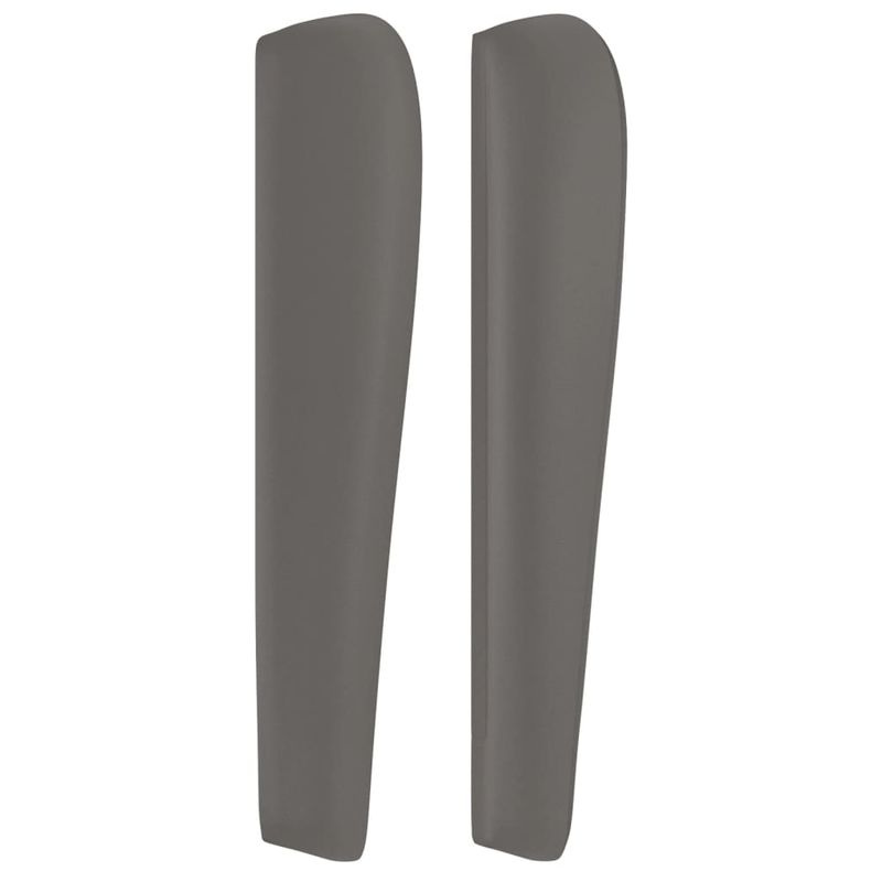 Casa si Gradina - Mobilier - Paturi si accesorii - Accesorii paturi - Tablie de pat cu aripioare gri 93x23x118/128 cm piele eco - Infinity.ro