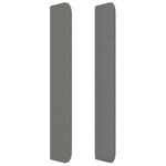 Casa si Gradina - Mobilier - Paturi si accesorii - Accesorii paturi - Tablie de pat cu aripioare gri inchis 163x16x118/128 cm textil - Infinity.ro