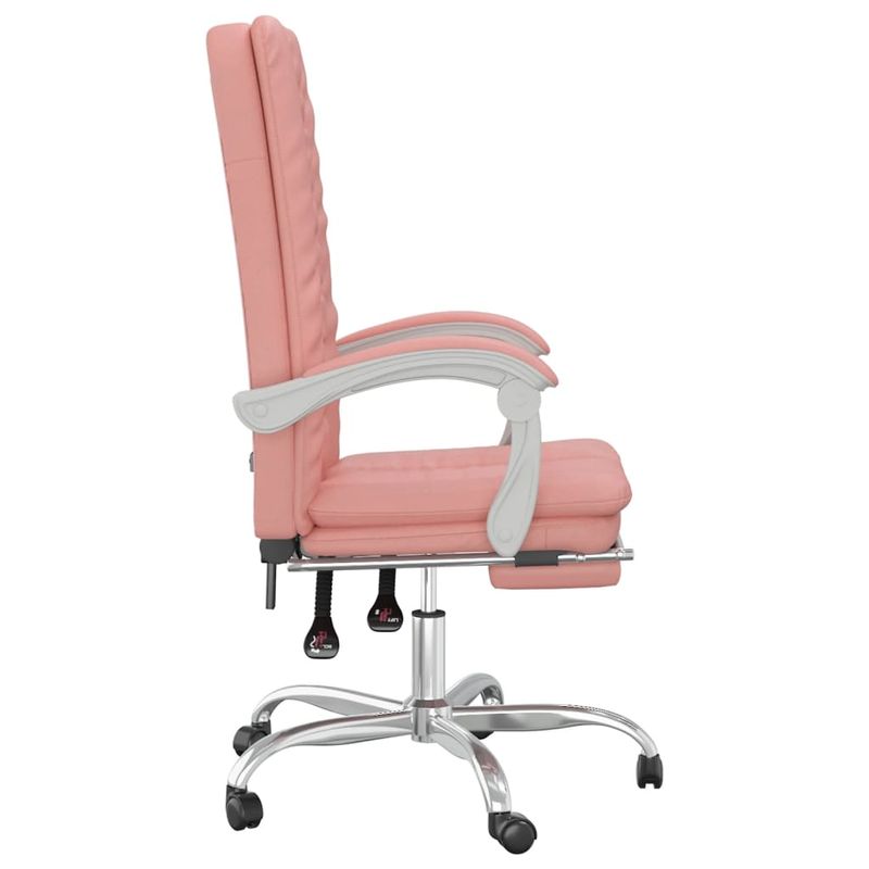 Casa si Gradina - Mobilier - Scaune si fotolii - Scaune - Scaun de birou rabatabil, roz, piele ecologica - Infinity.ro