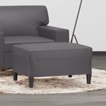 Casa si Gradina - Mobilier - Scaune si fotolii - Tabureti - Taburet, gri, 70x55x41 cm, piele ecologica - Infinity.ro