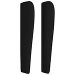 Casa si Gradina - Mobilier - Paturi si accesorii - Accesorii paturi - Tablie de pat cu aripioare, negru, 203x23x118/128 cm, textil - Infinity.ro