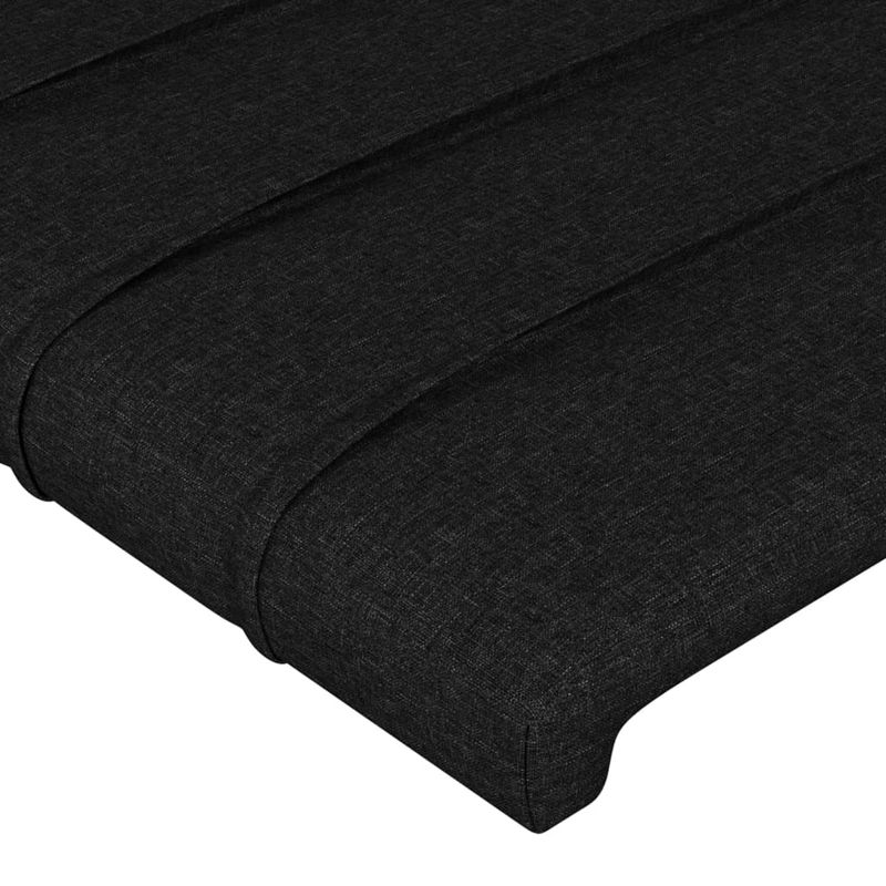 Casa si Gradina - Mobilier - Paturi si accesorii - Accesorii paturi - Tablie de pat cu LED, negru, 83x16x78/88 cm, textil - Infinity.ro