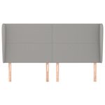 Casa si Gradina - Mobilier - Paturi si accesorii - Accesorii paturi - Tablie de pat cu aripioare gri deschis 183x23x118/128 cm textil - Infinity.ro