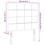 Casa si Gradina - Mobilier - Paturi si accesorii - Accesorii paturi - Tablie de pat cu LED, gri deschis, 90x5x118/128 cm, textil - Infinity.ro