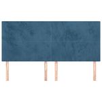 Casa si Gradina - Mobilier - Paturi si accesorii - Accesorii paturi - Tablii de pat, 4 buc, albastru inchis, 80x5x78/88 cm, catifea - Infinity.ro