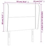 Casa si Gradina - Mobilier - Paturi si accesorii - Accesorii paturi - Tablie de pat cu aripioare gri 93x23x118/128 cm piele eco - Infinity.ro