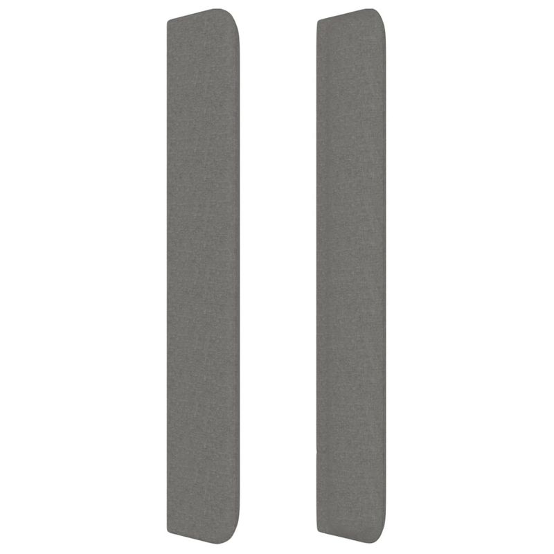 Casa si Gradina - Mobilier - Paturi si accesorii - Accesorii paturi - Tablie de pat cu aripioare gri inchis 163x16x118/128 cm textil - Infinity.ro